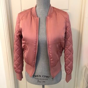 H&M Rose Gold Bomber Jacket